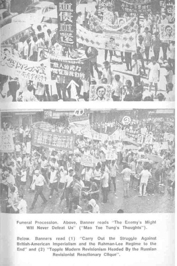 14,000 THOUSAND PEOPLE MARCHED THROUGH THE CITY INTO THE MALAY AREAS